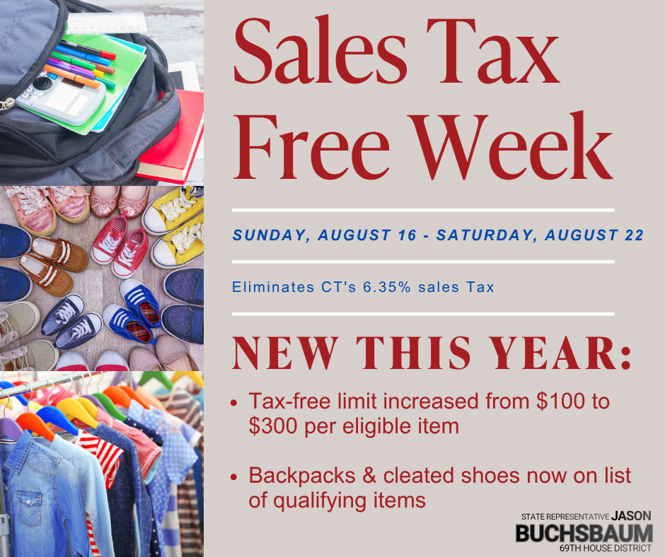 Sales Tax Free Week Changes